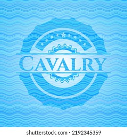 Cavalry Water Concept Style Badge. Vector Illustration. Detailed. 