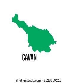 Cavan map on white background