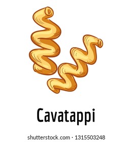 Cavatappi icon. Cartoon of cavatappi vector icon for web design isolated on white background