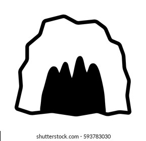 Cave / Cavern, Animal Den Or Dungeon Line Art Vector Icon For Apps And Games