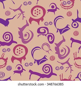cave drawings seamless