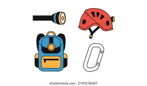 Cave Exploration Gea modern abstract color vector
