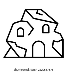 Imagen vectorial de icono de Cave House. También se puede usar para aplicaciones web, aplicaciones móviles y medios impresos.