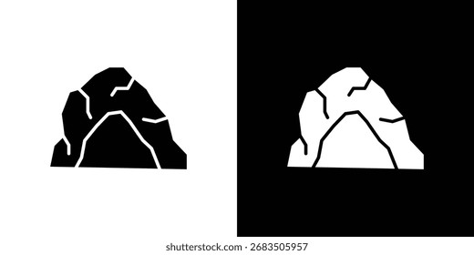 colección de icono de cueva. Ilustración plana de icono de Vector