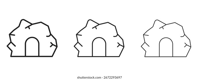 icono de cueva para proyectos de Diseño gráfico