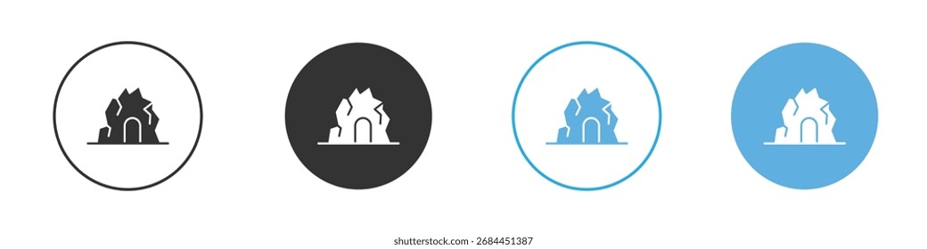 icono de cueva. Plantilla de diseño de iconos gráficos