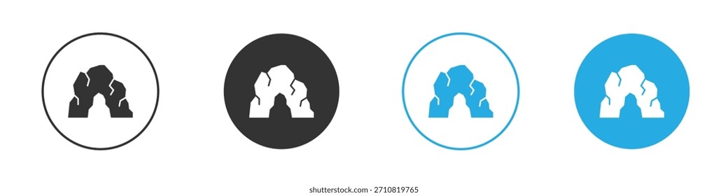 icono de cueva. Plantilla de diseño de iconos gráficos
