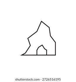 ícone caverna ilustração elemento design