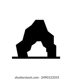 Cave icon isolated on white background