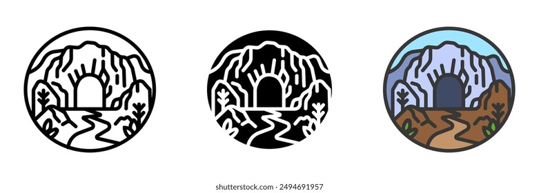 The Cave icon represents natural underground spaces often formed by geological processes. Caves symbolize exploration, mystery, and the hidden wonders of the earth.