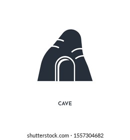 cave icon. simple element illustration. isolated trendy filled cave icon on white background. can be used for web, mobile, ui.