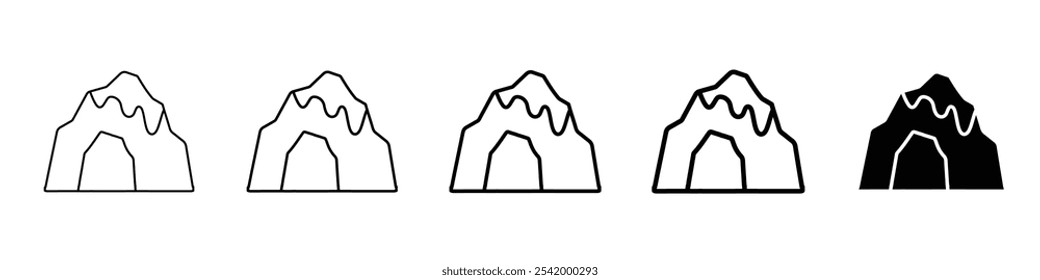 ícone de caverna Simples descrição ilustração