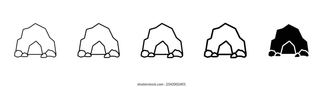 ícone de caverna Simples descrição ilustração