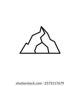 cave icon Simple outline illustration