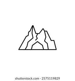 cave icon Simple outline illustration