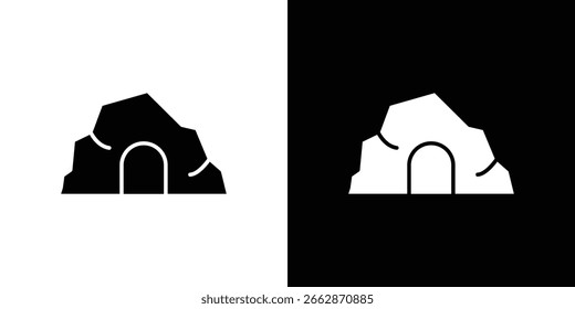 símbolo de icono de cueva. Icono de Vector en diseño plano de moda