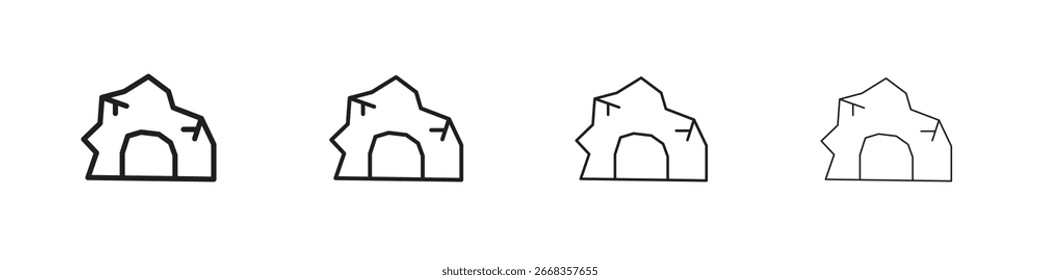 colección de símbolos de icono de cueva. Vector EPS 10