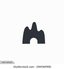 cave icon vector illustration simple design element