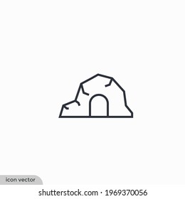 elemento de diseño simple de ilustración vectorial de icono de cueva