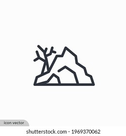 cave icon vector illustration simple design element