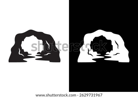 Cave icon vector on White Background ,Vector Art Illustration on white background.