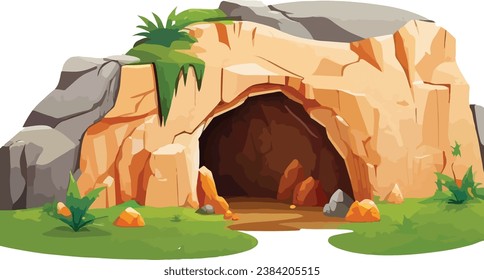 Cave Illustration Vector Format Cartoon