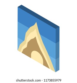 Cave isometric left top view 3D icon