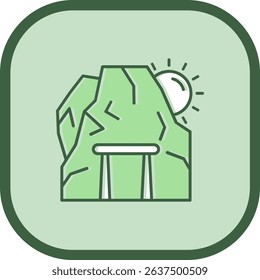 Cave Line vector Icon Design