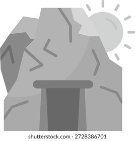 Diseño de icono de Vector de línea de cueva