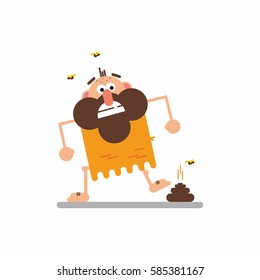 Cave man cartoon character  