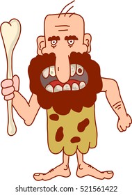 Cave man cartoon illustration/ Editable Eps 10