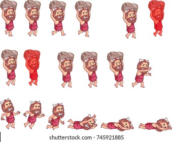 Cave Man Game Character Animation Sprite