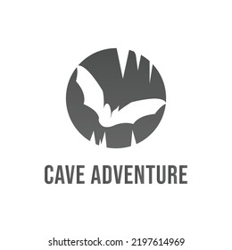 Cave Outdoor Cave Shape Logo Design.