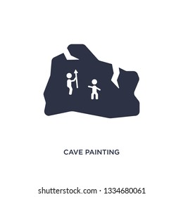 cave painting icon. Simple element illustration from stone age concept. cave painting editable symbol design on white background. Can be use for web and mobile.