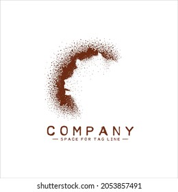 Cave Painting Lion Animal Vector Logo in Vintage Art Style