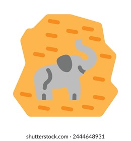 Cave Painting Vector Flat Icon Design