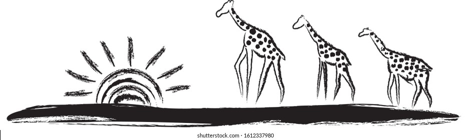 cave painting vector stone age rock color finger