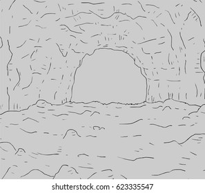 cave rock illustration