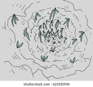 cave rock illustration