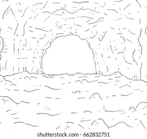 cave rock illustration