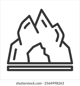 Cave Survey Outline Icon Vector Illustration