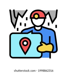 cave tourism color icon vector. cave tourism sign. isolated symbol illustration