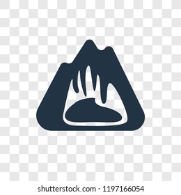 Cave vector icon isolated on transparent background, Cave transparency logo concept