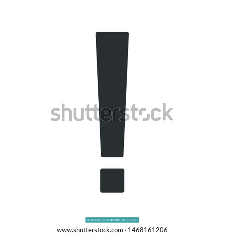 Caveat, alert icon vector illustration logo template for many purpose