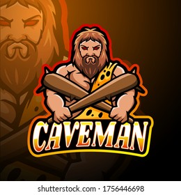 Caveman Esport Logo Mascot Design