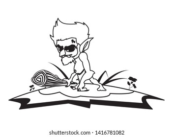 caveman gnome in the camp magic character