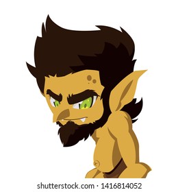 caveman gnome magic character vector ilustration