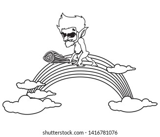 caveman gnome with rainbow magic character