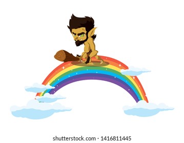 caveman gnome with rainbow magic character