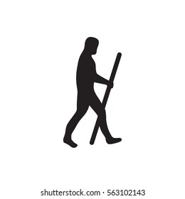caveman icon illustration isolated vector sign symbol